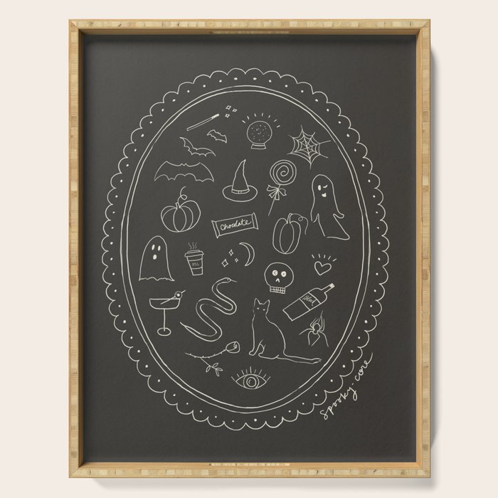 Spooky Core Halloween Portrait Serving Tray Gallery Image 1