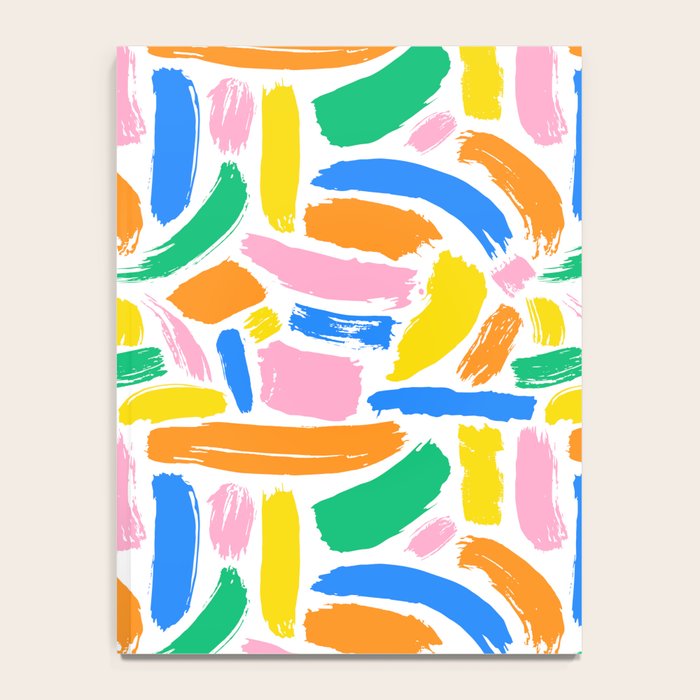 Colorful abstract brush stroke art pattern Notebook Gallery Image 4