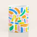 Colorful abstract brush stroke art pattern Coffee Mug Gallery Image 4