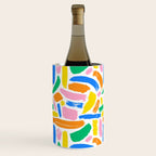 Colorful abstract brush stroke art pattern Wine Chiller Gallery Image 3
