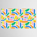Colorful abstract brush stroke art pattern Tablecloth Gallery Image 2