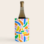 Colorful abstract brush stroke art pattern Wine Chiller Gallery Image 1