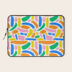 Colorful abstract brush stroke art pattern Laptop Sleeve Gallery Image 1