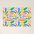 Colorful abstract brush stroke art pattern Welcome Mat Gallery Image 1