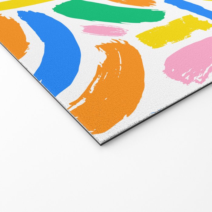 Colorful abstract brush stroke art pattern Welcome Mat Gallery Image 2