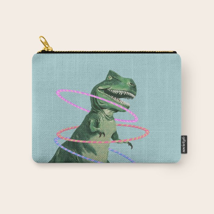 T-Rex the Hula Dancer in Green Carry All Pouch Gallery Image 1