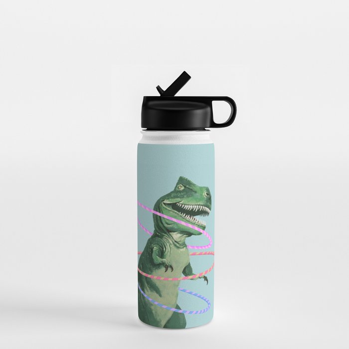 T-Rex the Hula Dancer in Green Water Bottle Gallery Image 1