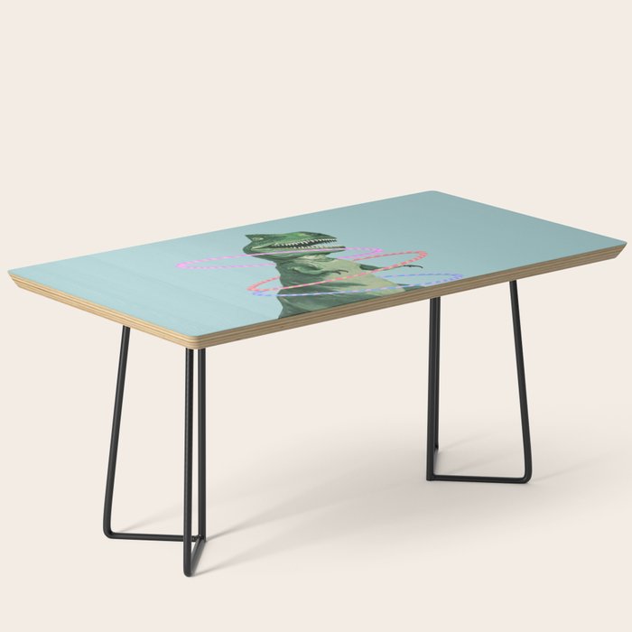 T-Rex the Hula Dancer in Green Coffee Table Gallery Image 1