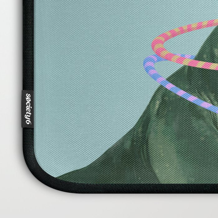 T-Rex the Hula Dancer in Green Laptop Sleeve Gallery Image 3