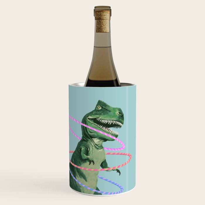 T-Rex the Hula Dancer in Green Wine Chiller Gallery Image 1