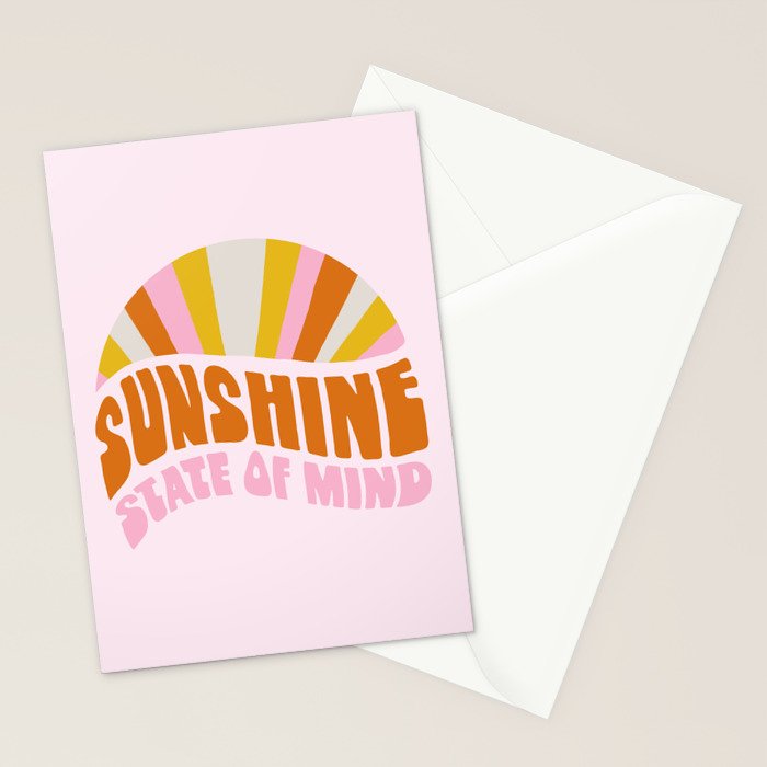 sunshine state of mind, type Stationery Card Gallery Image 2