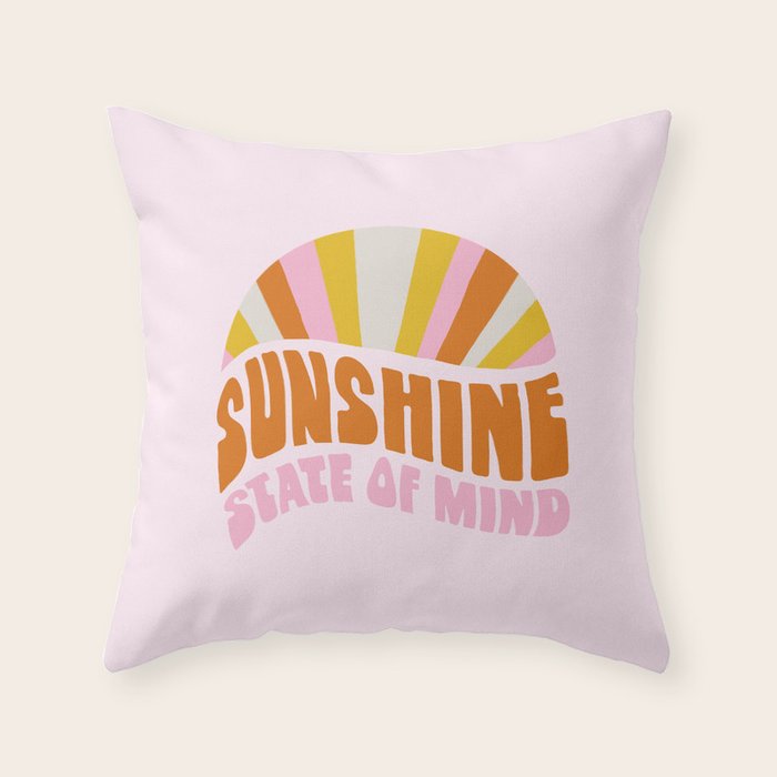 sunshine state of mind, type Throw Pillow Gallery Image 6