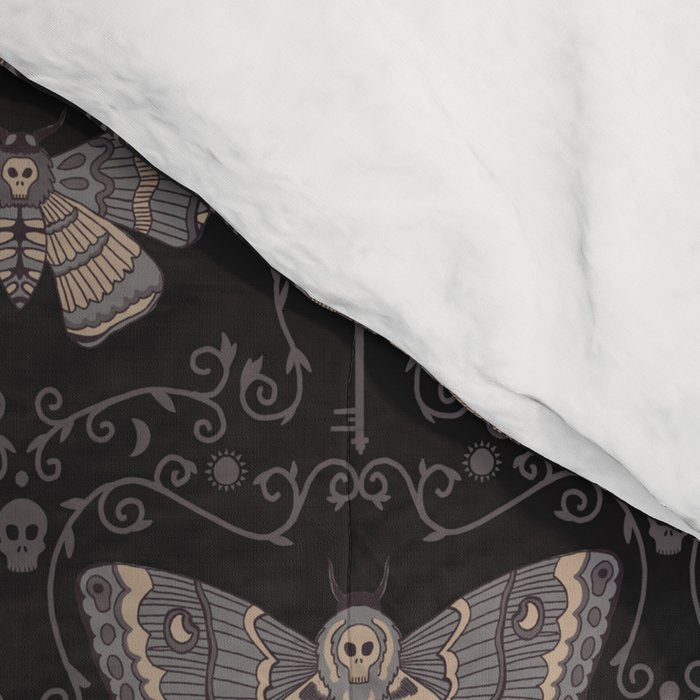 Taxidermy Death Moth at Midnight Comforter Gallery Image 4