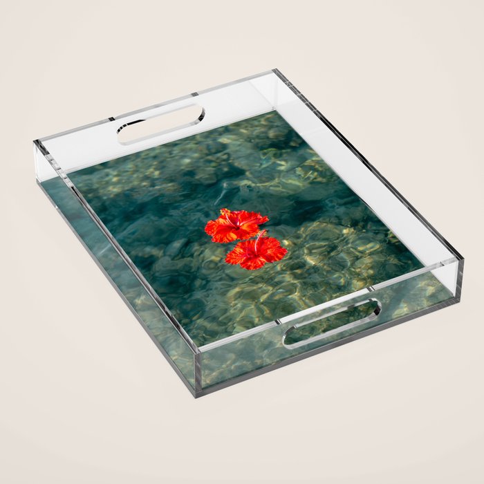 Hibiscus Love Acrylic Tray Gallery Image 1