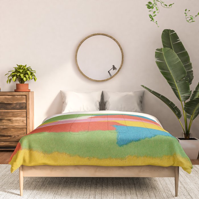 Colorful Paper Collage #2 Comforter Gallery Image 3