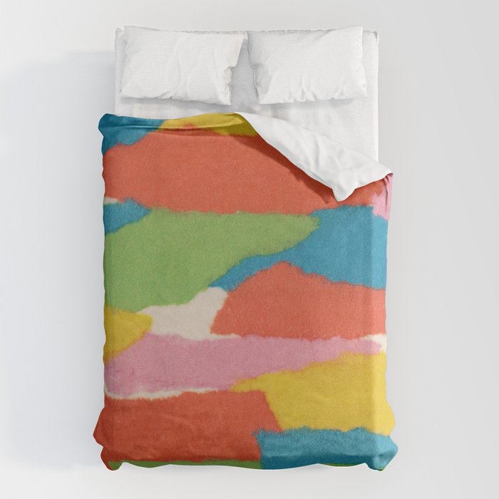Colorful Paper Collage #2 Duvet Cover Gallery Image 1