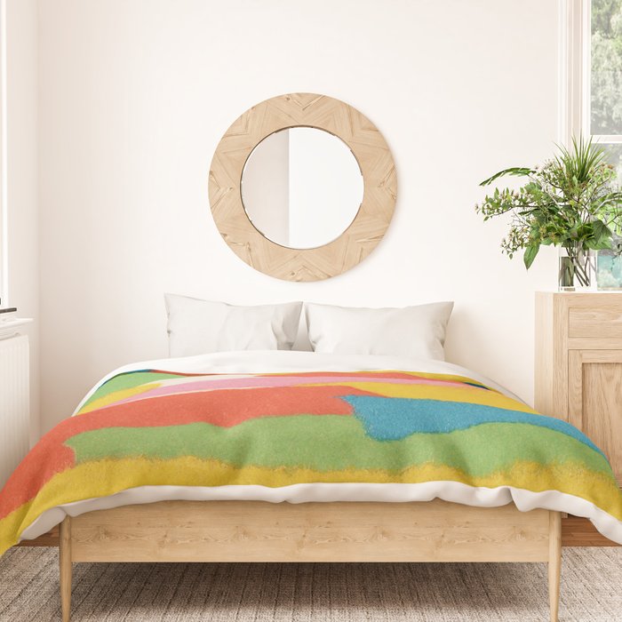 Colorful Paper Collage #2 Duvet Cover Gallery Image 3