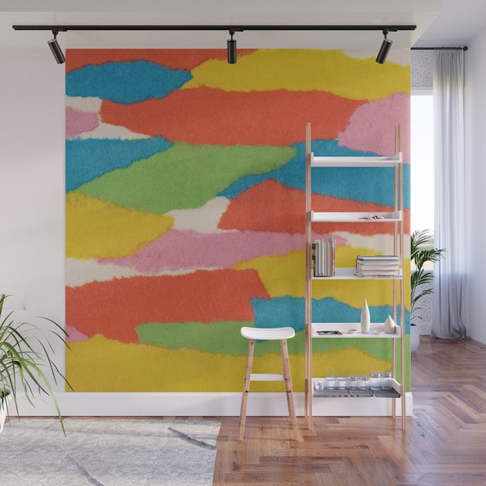 Colorful Paper Collage #2 Wall Mural Gallery Image 1