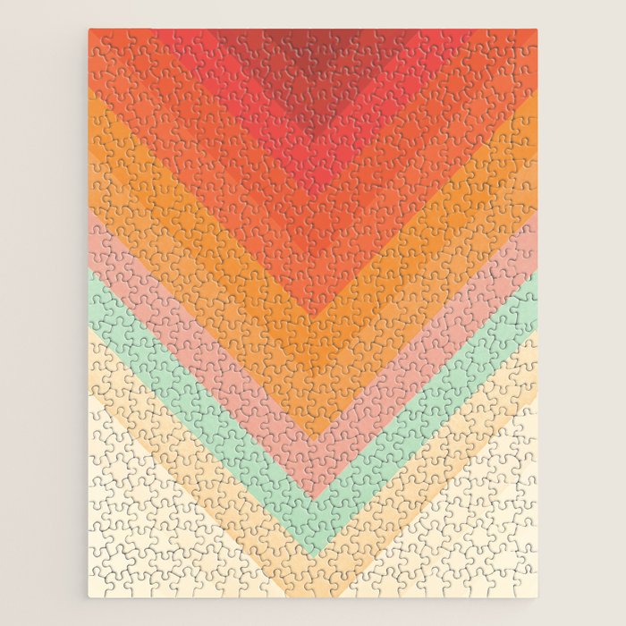 Rainbow Chevrons Jigsaw Puzzle Gallery Image 1