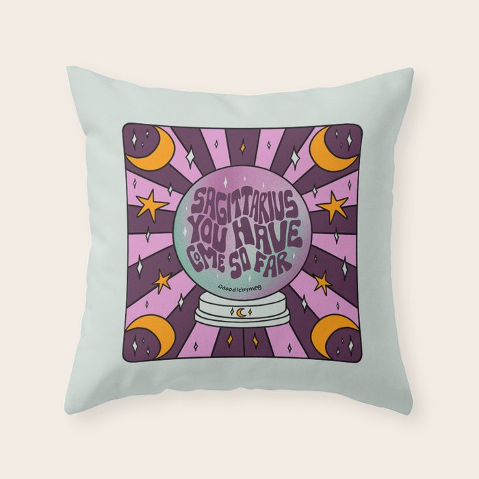 Sagittarius Crystal Ball Throw Pillow Gallery Image 6