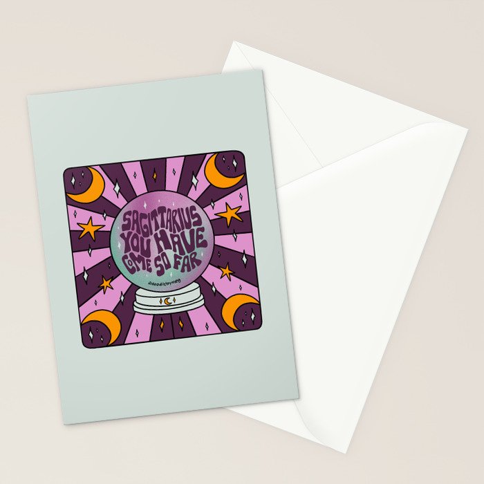 Sagittarius Crystal Ball Stationery Card Gallery Image 2