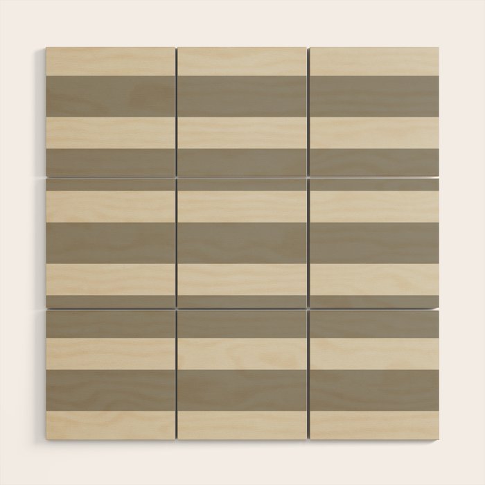 Neutral Maxi Stripes Wood Wall Art Gallery Image 1