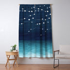 Garlands of stars, watercolor teal ocean Window Curtain Gallery Image 5