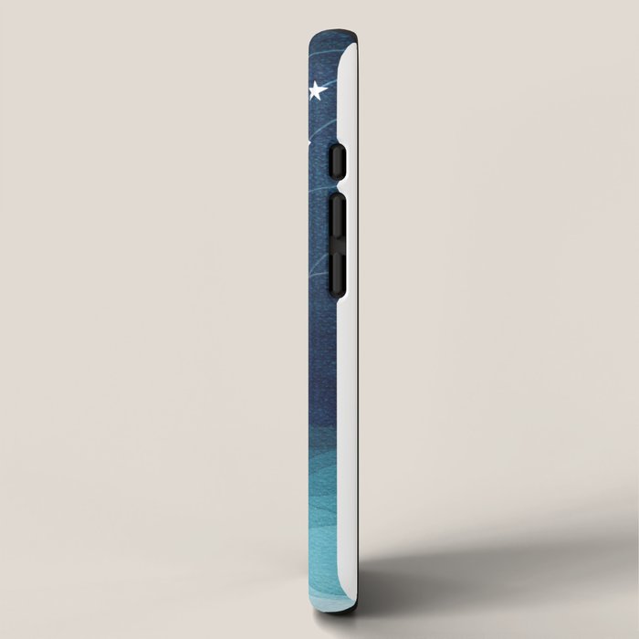 Garlands of stars, watercolor teal ocean iPhone Case Gallery Image 2