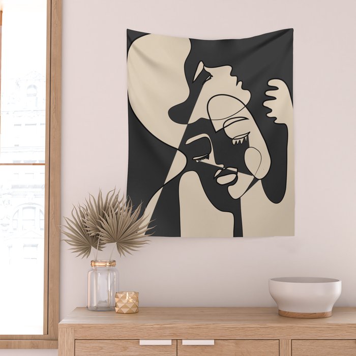 Abstract Faces 13 Wall Tapestry Gallery Image 2