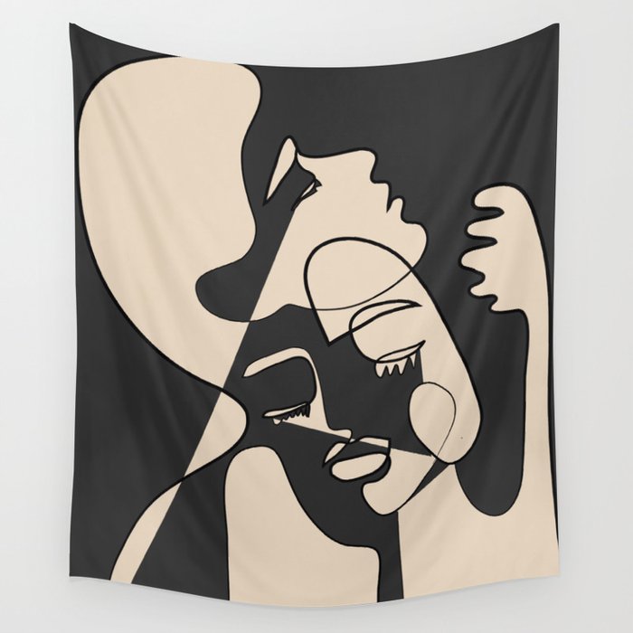 Abstract Faces 13 Wall Tapestry Gallery Image 4