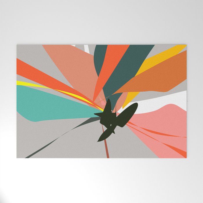 Abstract Floral 03B Welcome Mat Gallery Image 1