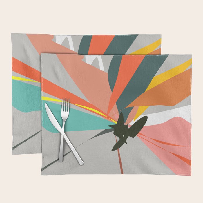 Abstract Floral 03B Placemat Gallery Image 1