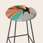 Abstract Floral 03B Stool Gallery Image 2