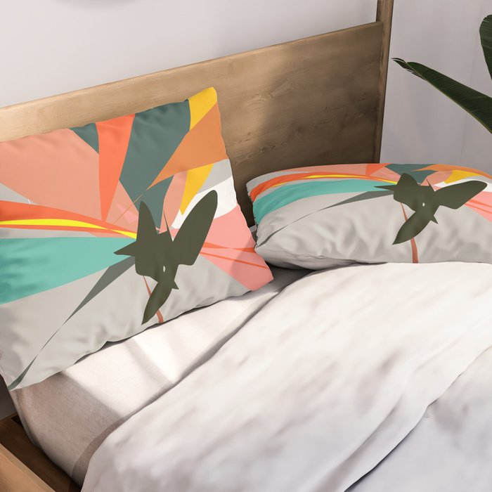 Abstract Floral 03B Pillow Sham Gallery Image 2