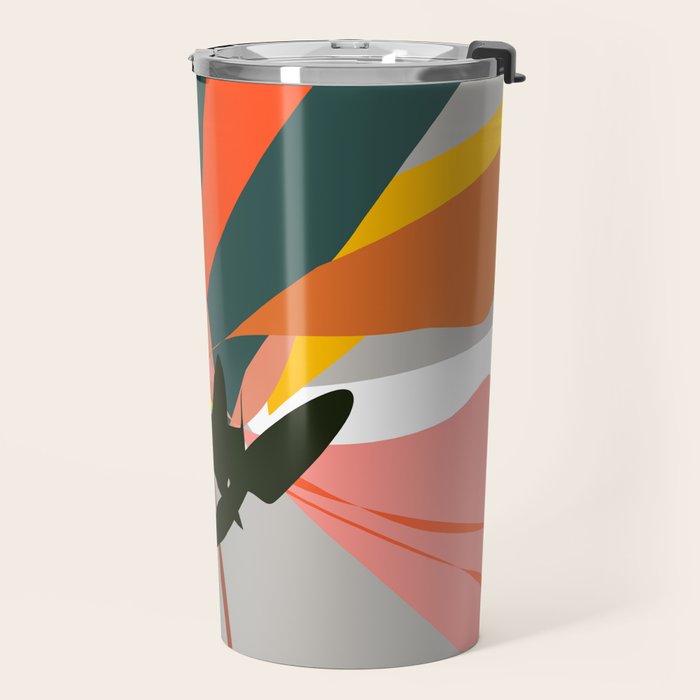 Abstract Floral 03B Travel Mug Gallery Image 2