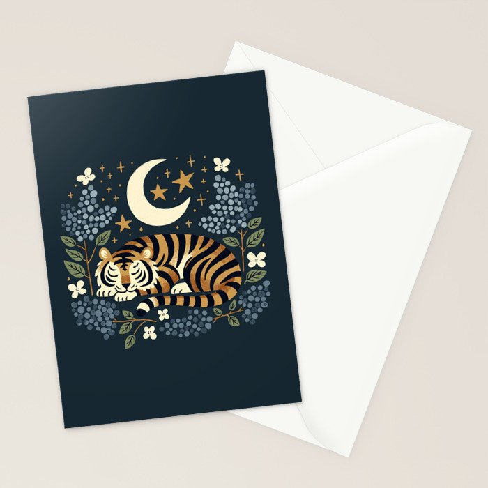 Slumbering Tiger Stationery Card Gallery Image 2