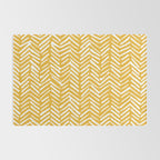 Boho Abstract Herringbone Pattern, Summer Yellow Rug Gallery Image 2