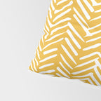 Boho Abstract Herringbone Pattern, Summer Yellow Pillow Sham Gallery Image 4