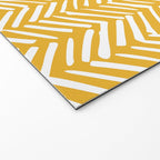 Boho Abstract Herringbone Pattern, Summer Yellow Welcome Mat Gallery Image 2