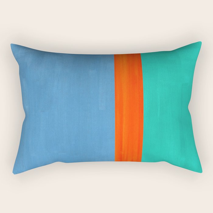 Orange Ocean Sun Rectangular Pillow Gallery Image 1