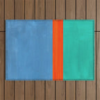 Orange Ocean Sun Outdoor Rug Gallery Image 1