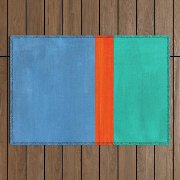 Orange Ocean Sun Outdoor Rug Gallery Image 1