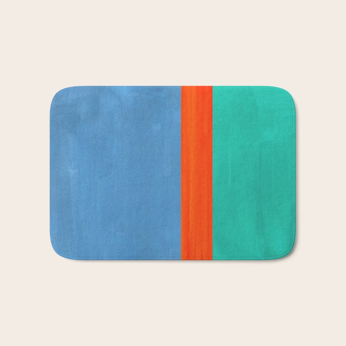 Orange Ocean Sun Bath Mat Gallery Image 1