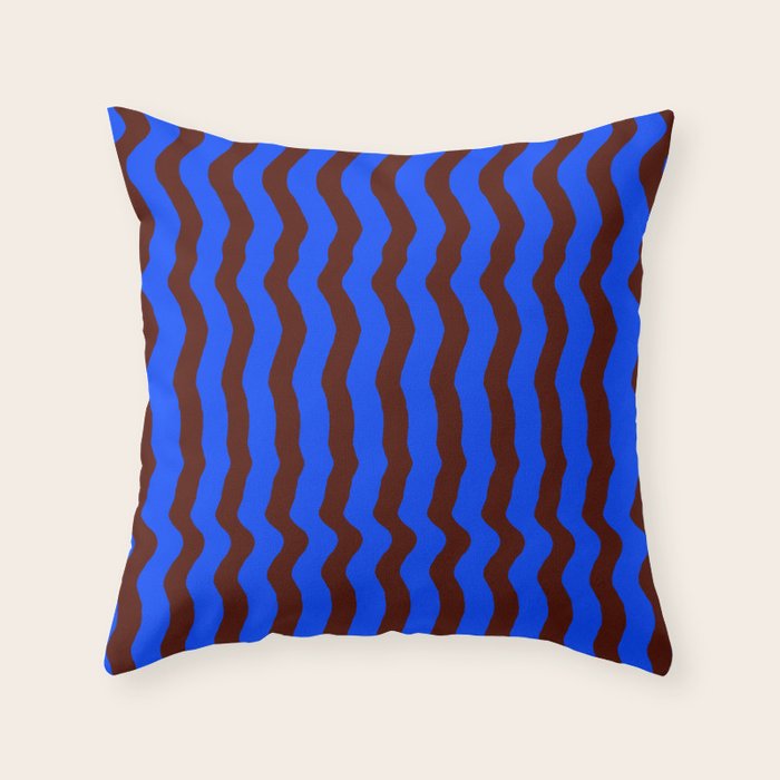 Vibra - Blue Throw Pillow Gallery Image 6