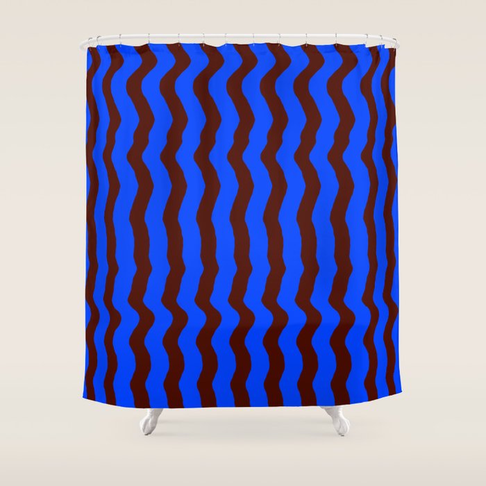 Vibra - Blue Shower Curtain Gallery Image 1