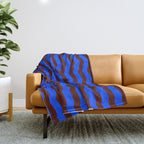 Vibra - Blue Throw Blanket Gallery Image 1