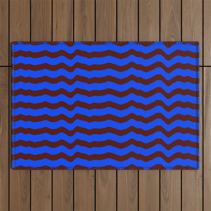 Vibra - Blue Outdoor Rug Gallery Image 1