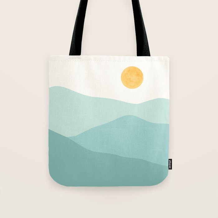 Peaceful Mountain Landscape Tote Bag Gallery Image 1