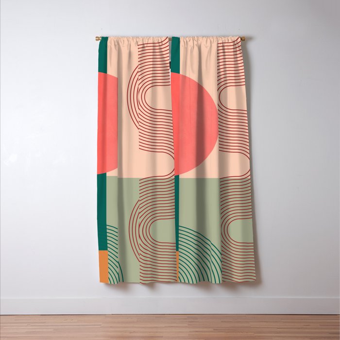 geometric abstract 158 Window Curtain Gallery Image 3