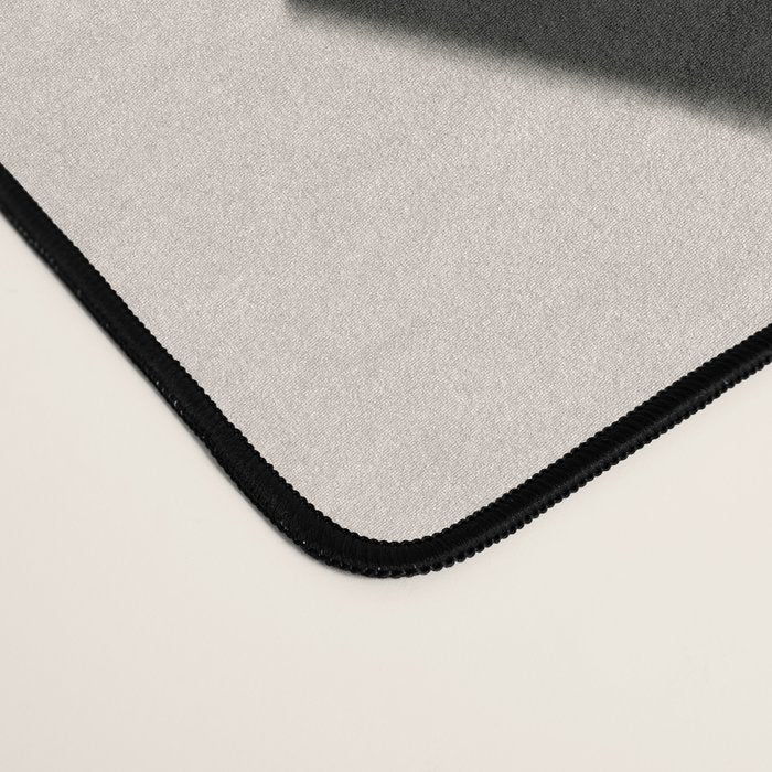Woman in Stripes Holding a White Rabbit Desk Mat Gallery Image 4